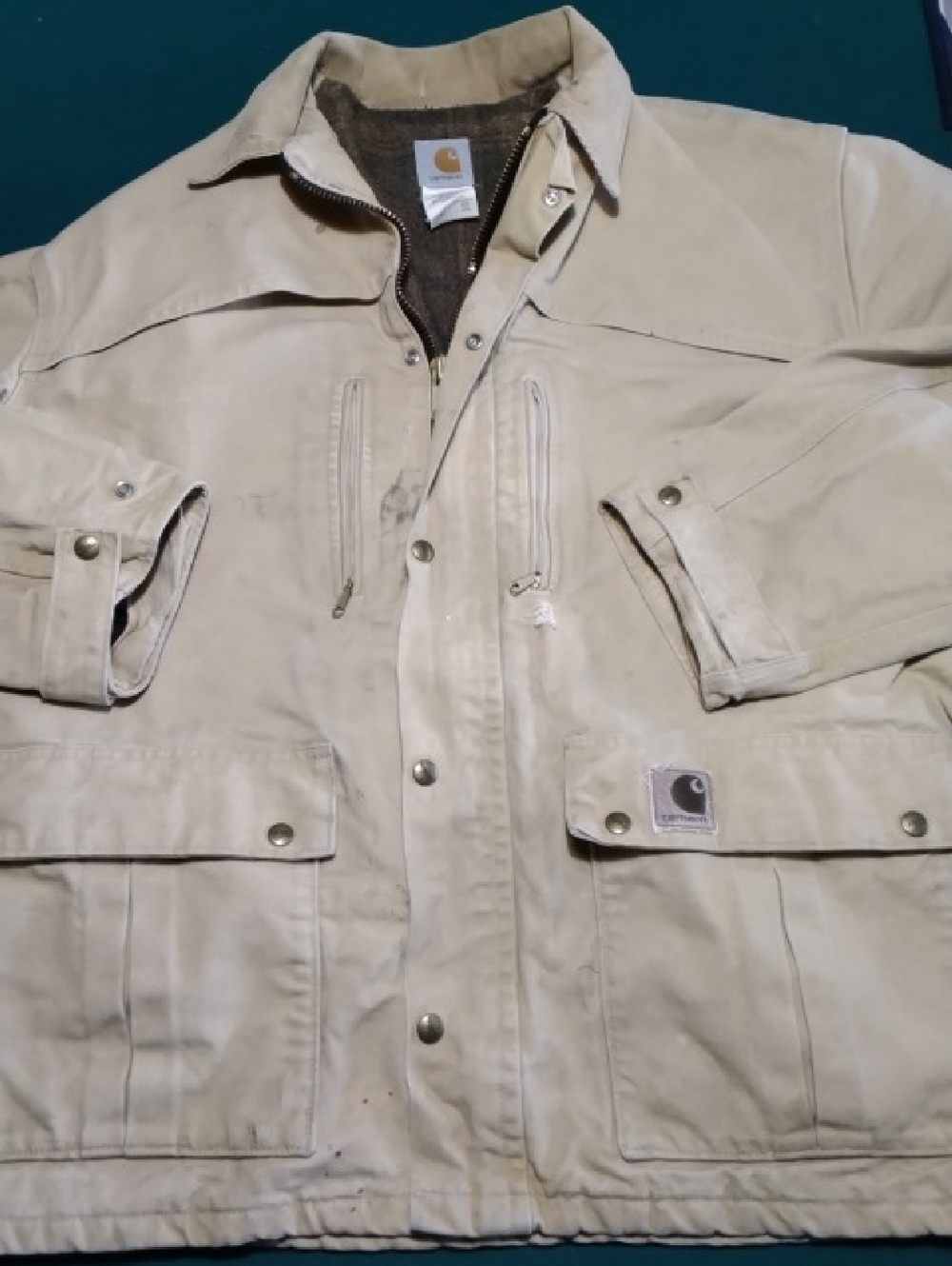 Vtg Carhartt C10 Chore Blanket Lined Canvas Jacket , XL , $95
